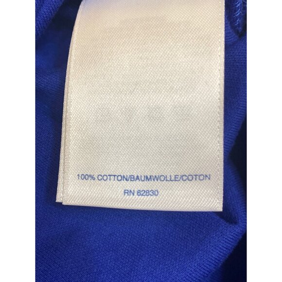 Lands End Kids Blue Polo Shirt M 10-12 Short Sleeve Cotton Classic Fit - Picture 5 of 6